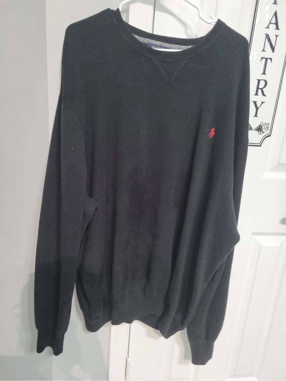 Polo by Ralph Lauren Men’s Blue Crewneck Sweater with DJ Red Pony